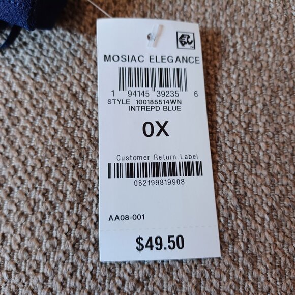 JM Embellished Tunic Blue V Neck Sleeveless OS XL NWT - Picture 7 of 7